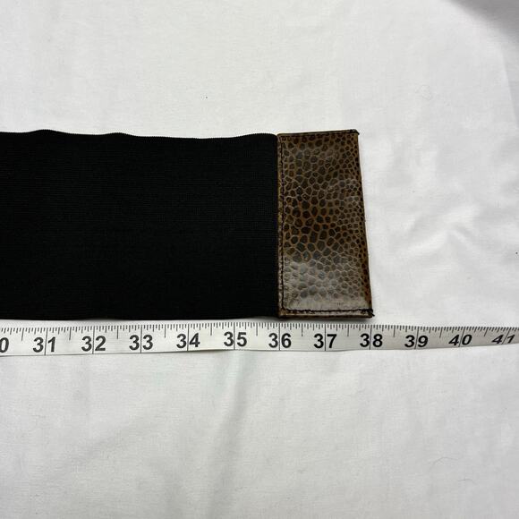 Vintage Cache 5" Wide Stretch Elastic Fashion Waist Belt Statement Hook & Eye - Picture 7 of 7